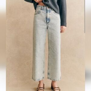 Sezane Le Crop Jeans - Edge Blue 38